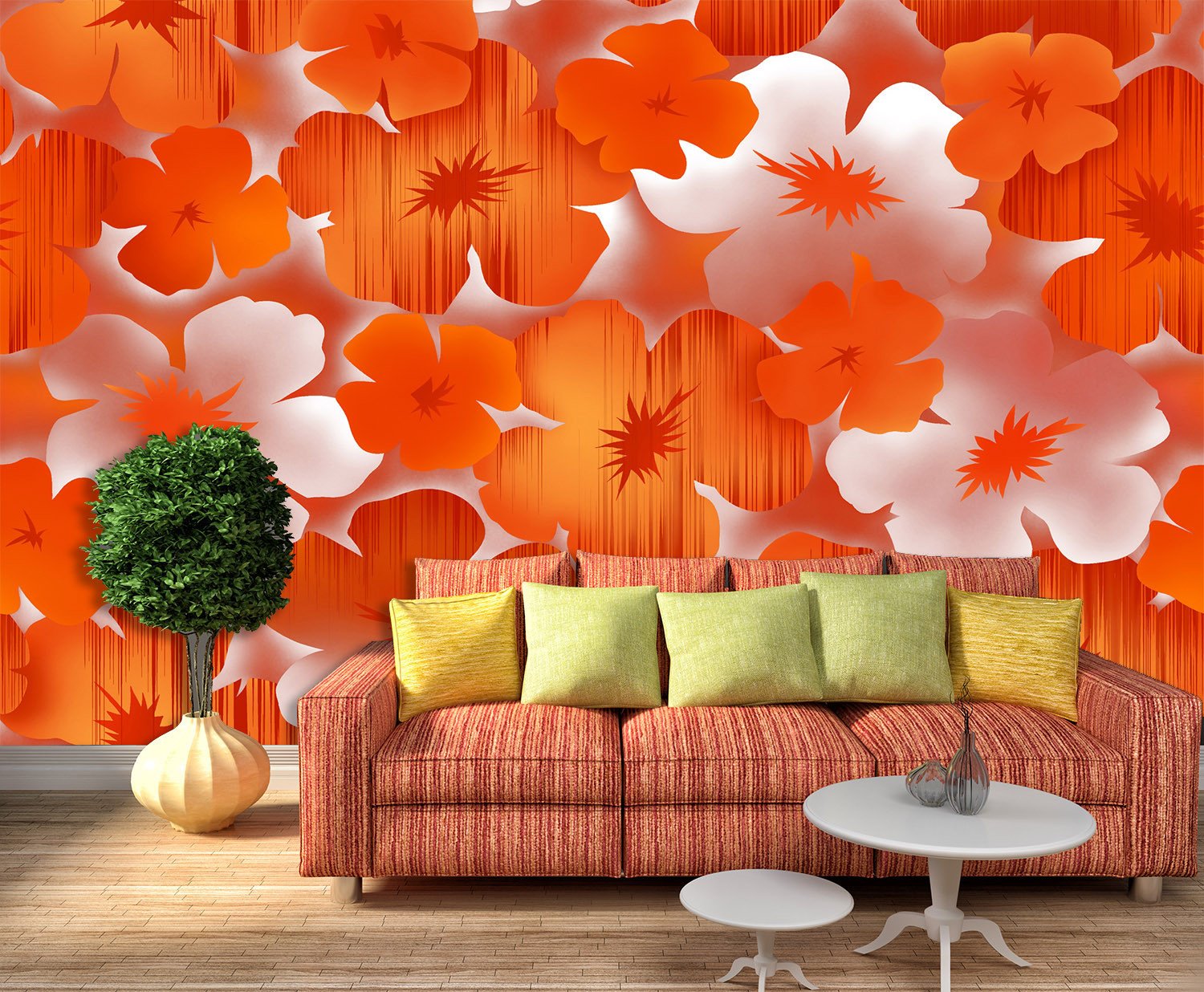 3D Orange Petal Flower 921 Wallpaper AJ Wallpaper