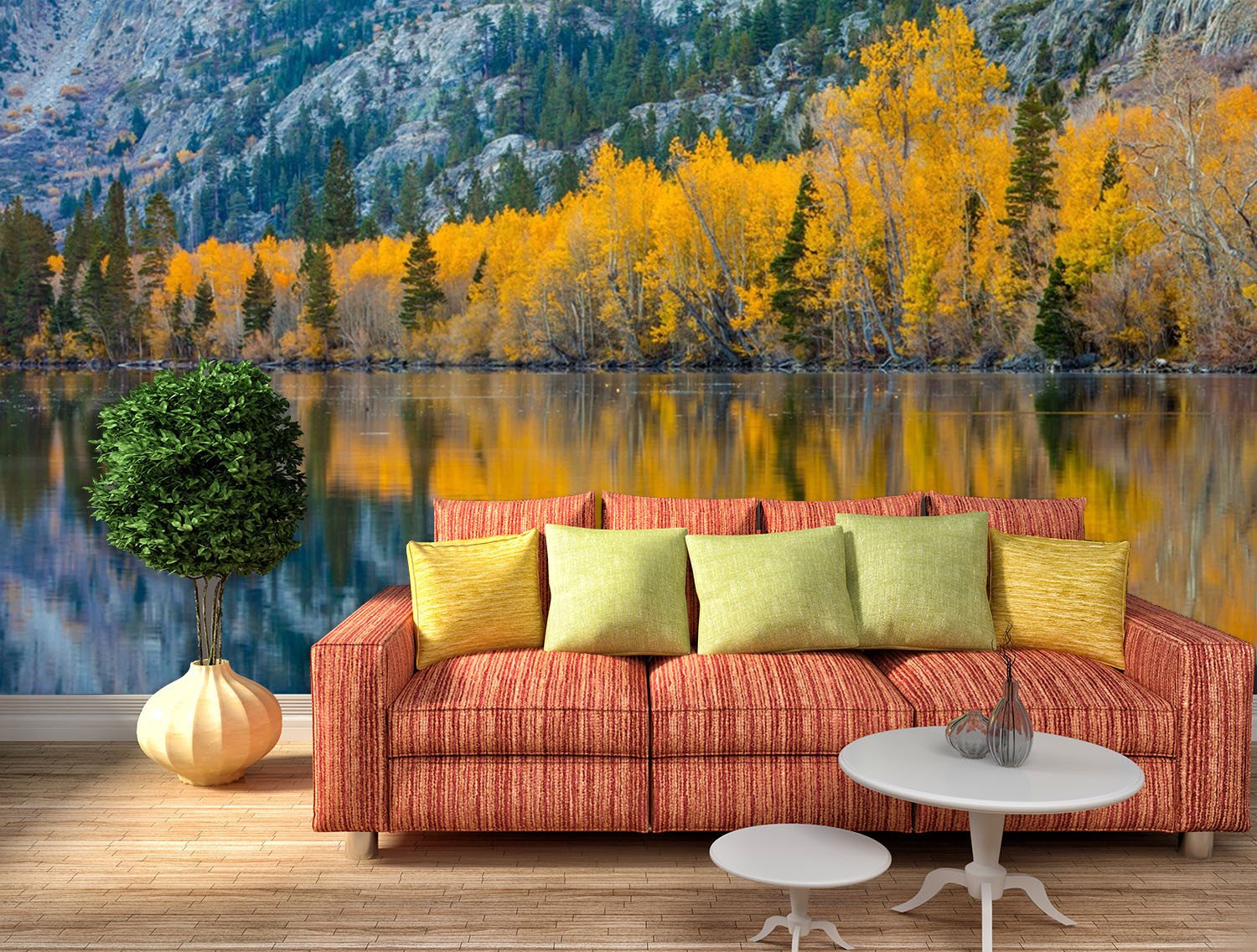 3D Poplar Trees River 567 Wallpaper AJ Wallpaper