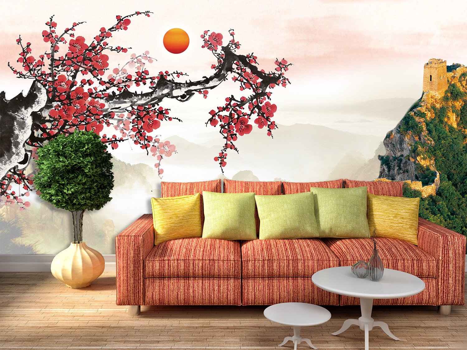 Mountain And Plum Wallpaper AJ Wallpaper 2