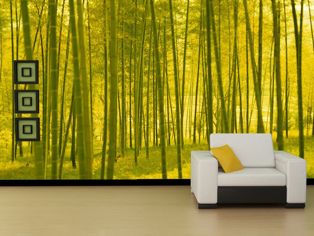 Yellow Bamboo Forest Wallpaper AJ Wallpaper