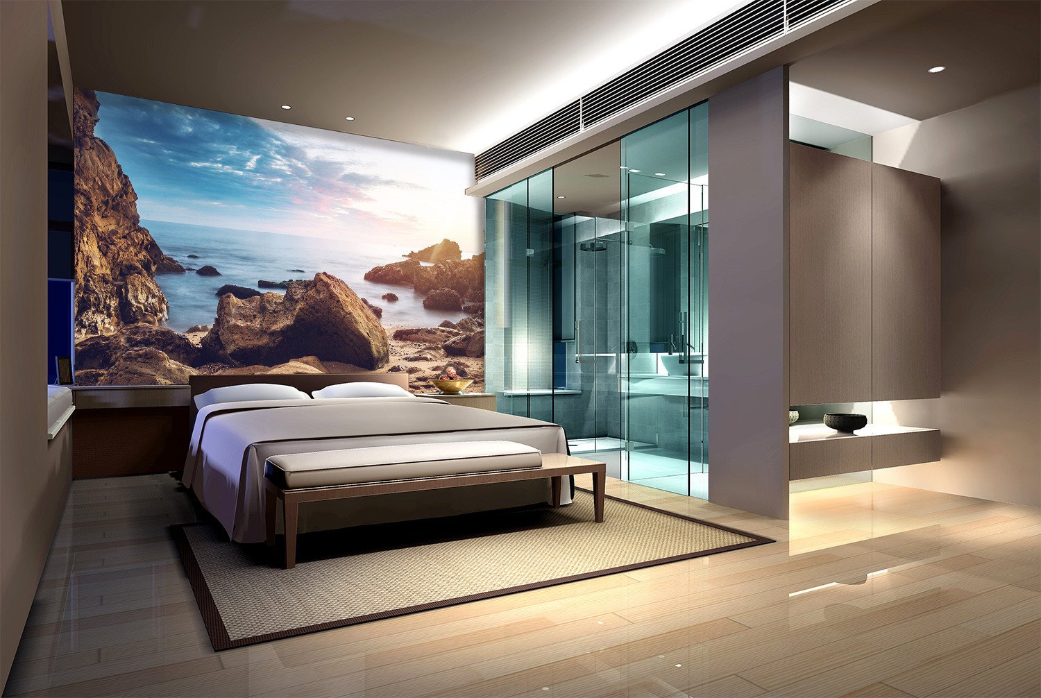 3D Stone Beach Sky 923 Wallpaper AJ Wallpaper