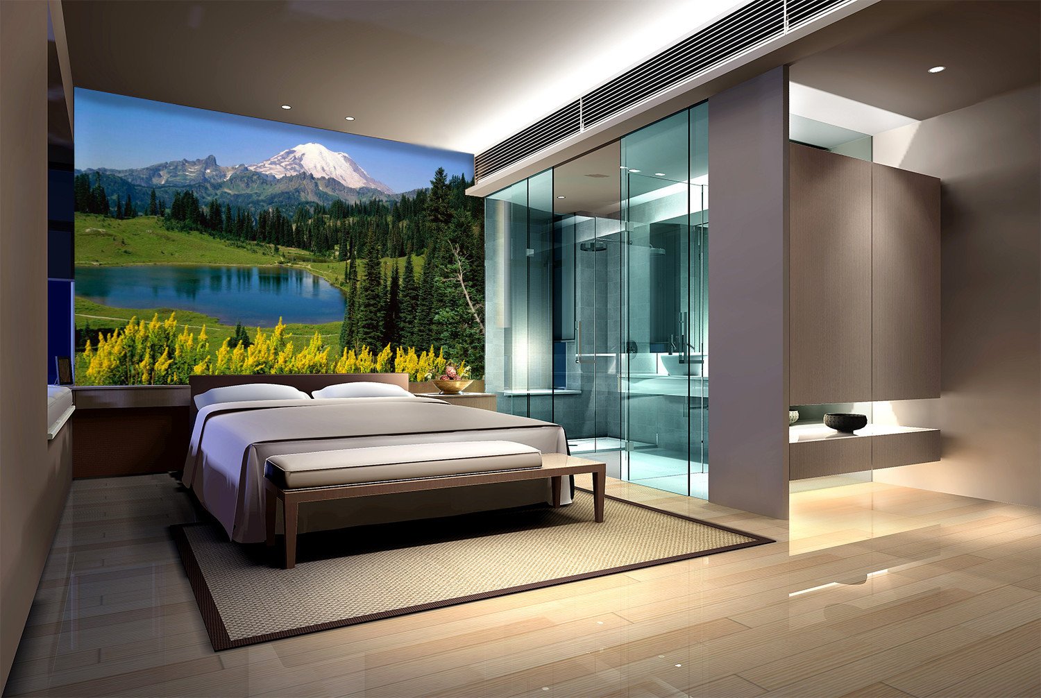 Pine Trees Surround Lake 8 Wallpaper AJ Wallpaper 1