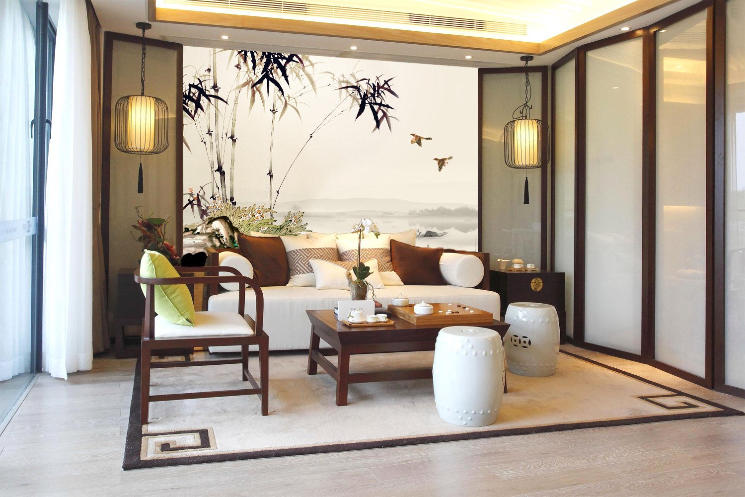 3D Bamboo River Tree 827 Wallpaper AJ Wallpaper