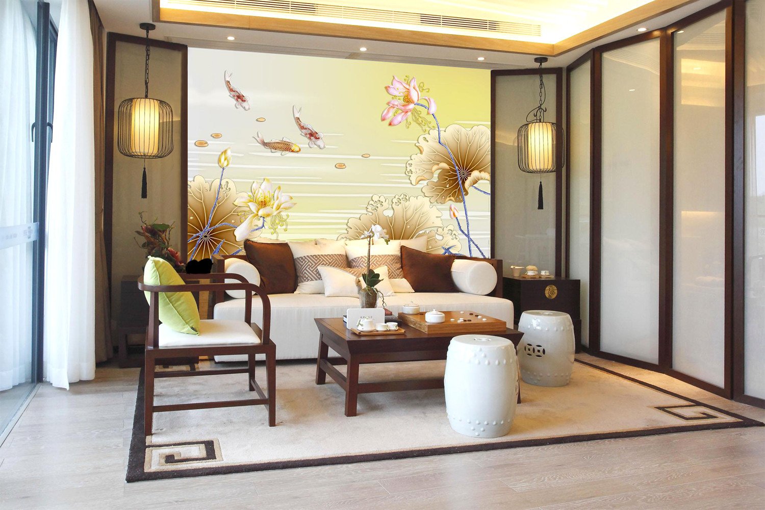 Golden Louts Pond And Fish 83 Wallpaper AJ Wallpaper 1