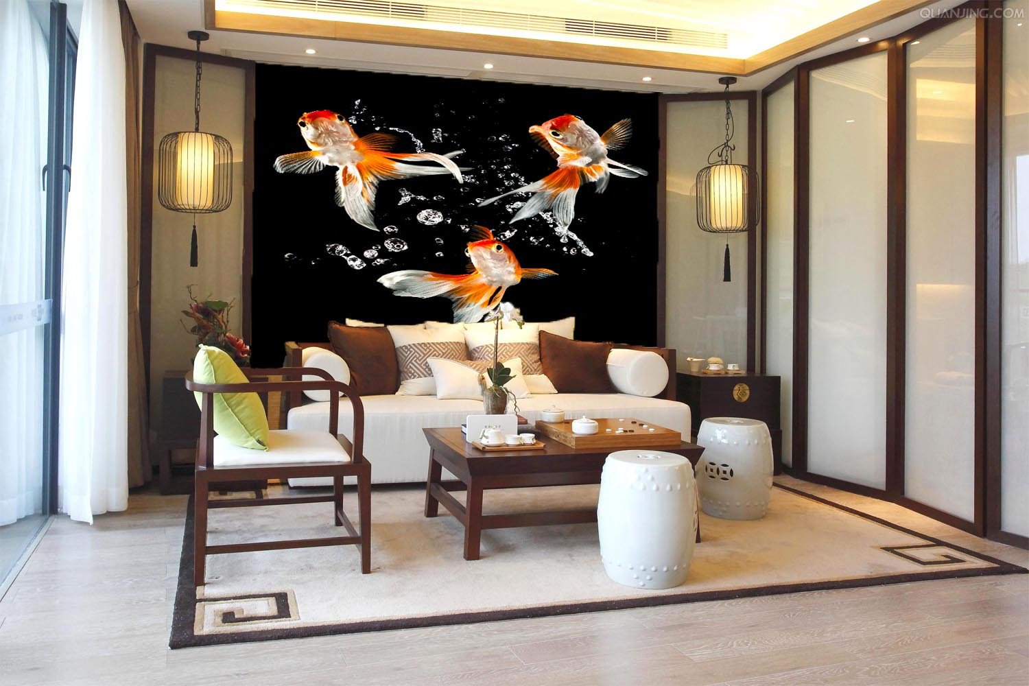 Dancing Goldfishes Wallpaper AJ Wallpaper