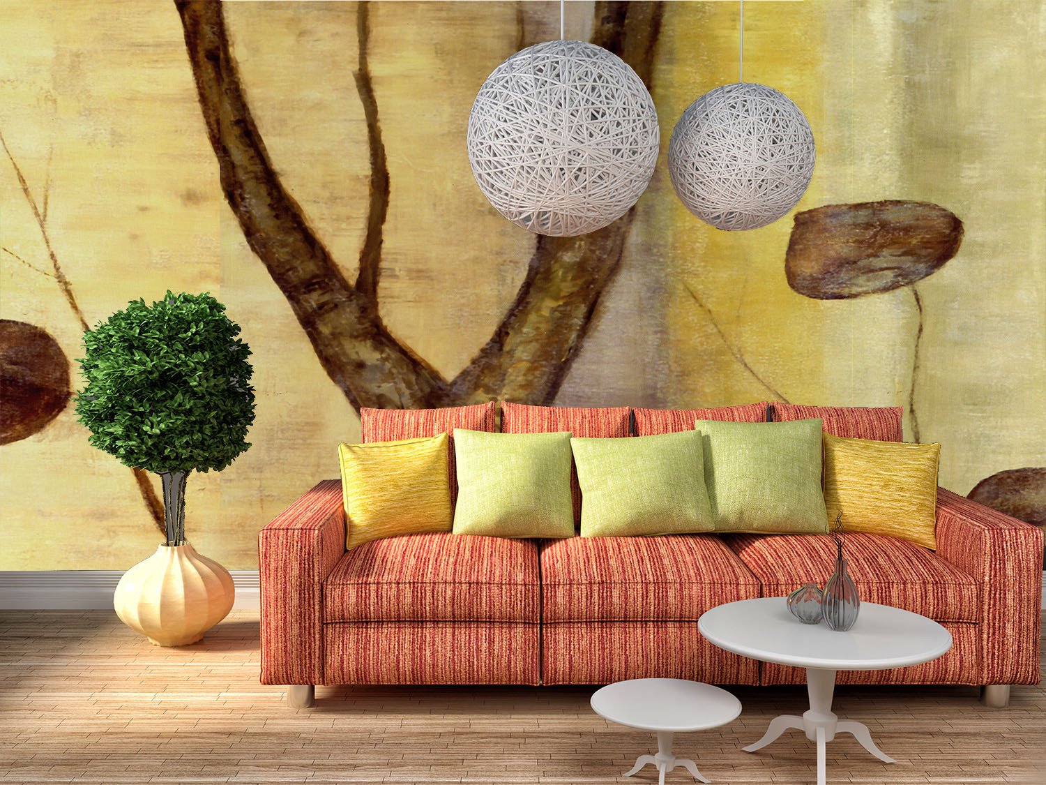 Oil Painting Branches Wallpaper AJ Wallpaper