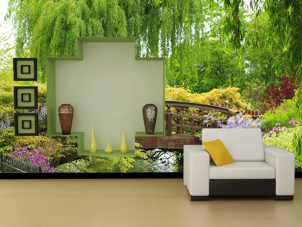 Bridge Flowing Water Wallpaper AJ Wallpaper