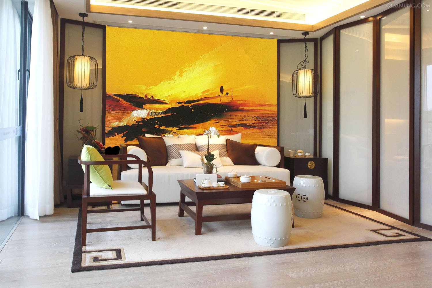 Oil Painting River Wallpaper AJ Wallpaper