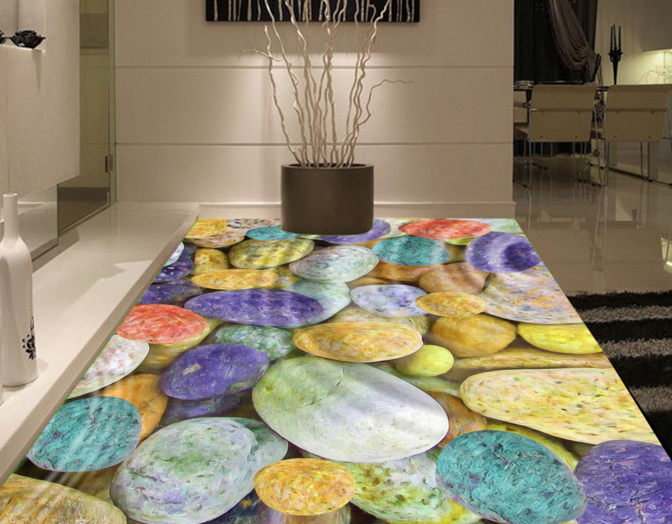 3D Colored Stones 359 Floor Mural Wallpaper Murals Rug & Mat Print Epoxy waterproof bath floor