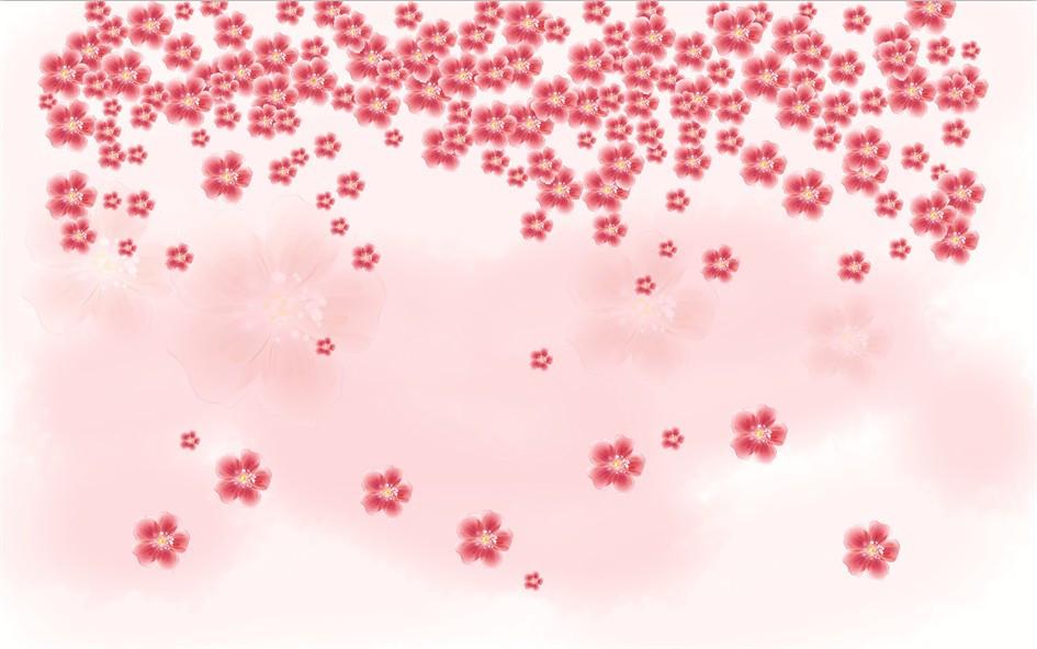 Falling Pink Flowers Wallpaper AJ Wallpaper