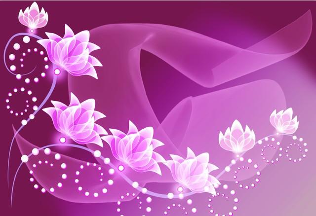 Purple Lotus Wallpaper AJ Wallpaper