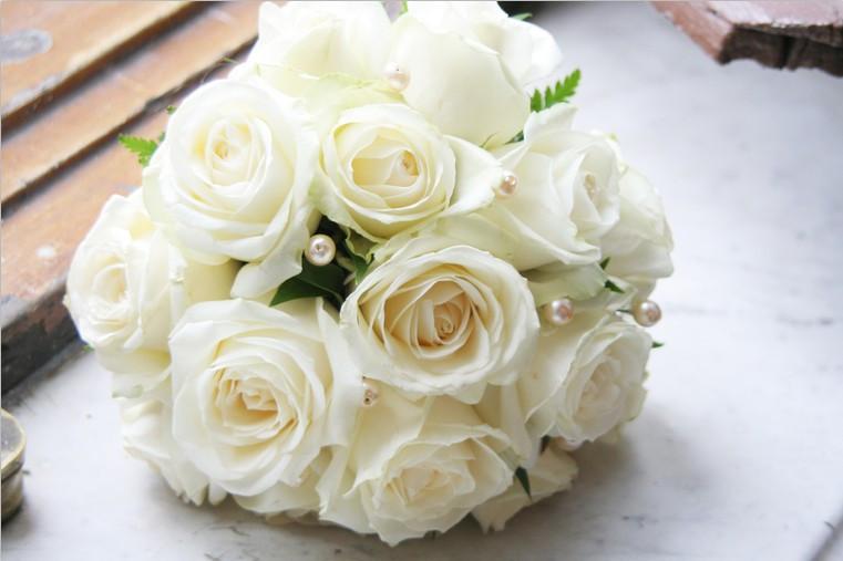 White Bouquet Wallpaper AJ Wallpaper