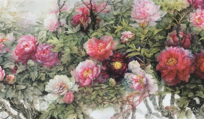 Blooming Peonies 1 Wallpaper AJ Wallpaper