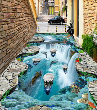 3D Surging 022 Floor Mural Wallpaper AJ Wallpaper 2