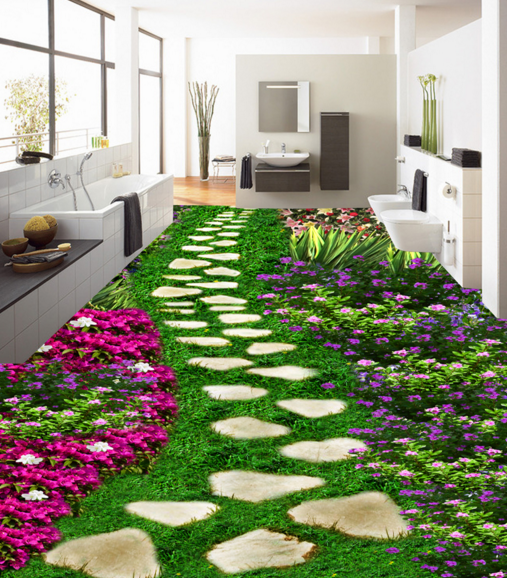 3D Garden Path 356 Floor Mural Wallpaper Murals Rug & Mat Print Epoxy waterproof bath floor