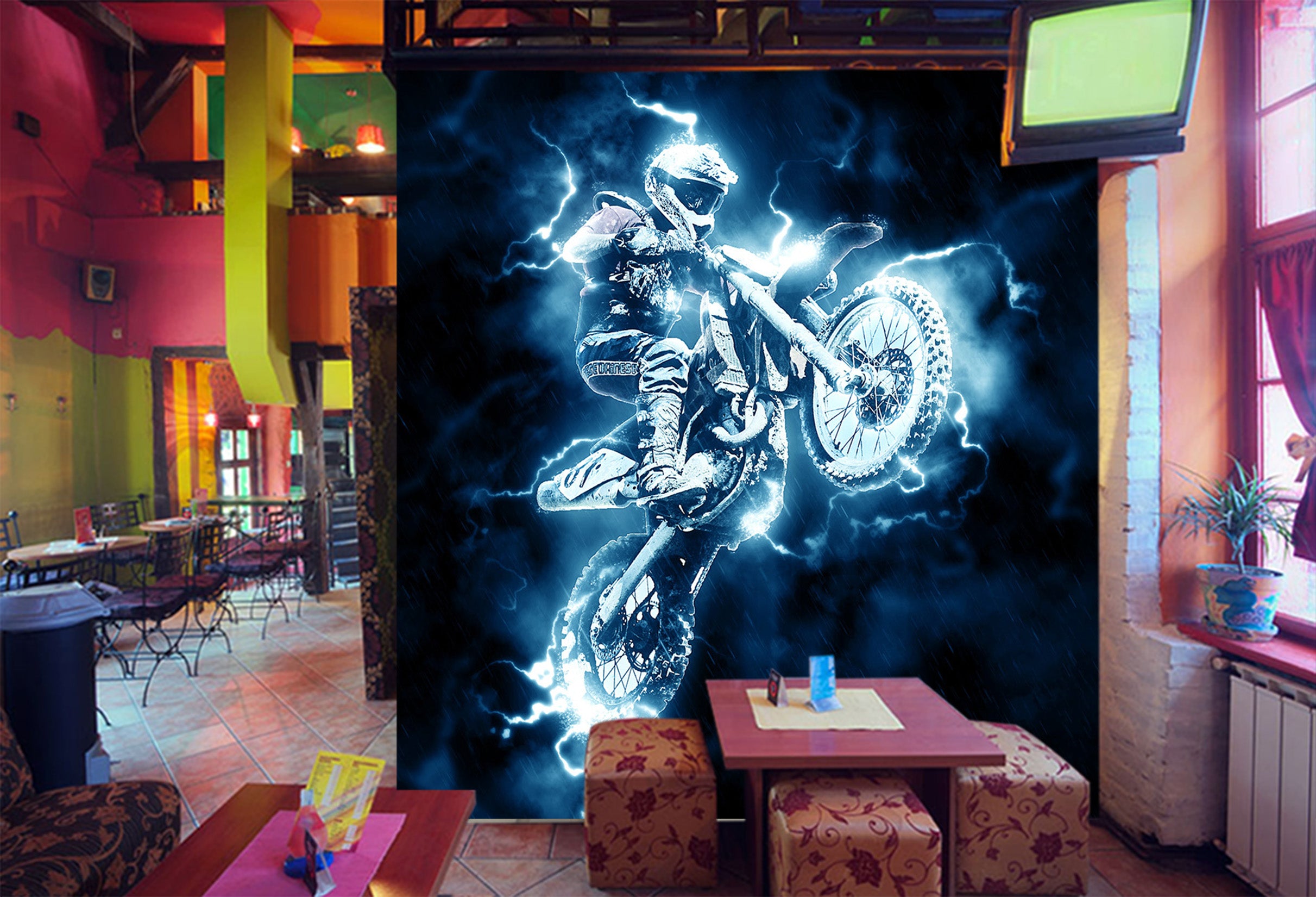 3D Motocross Jumping 117 Vehicle Wall Murals