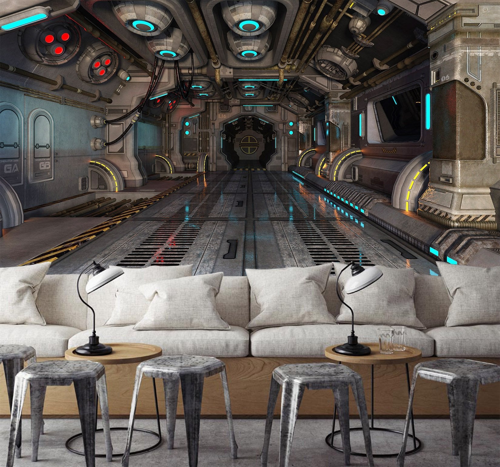 3D Space Capsule 614 Wallpaper AJ Wallpaper 2