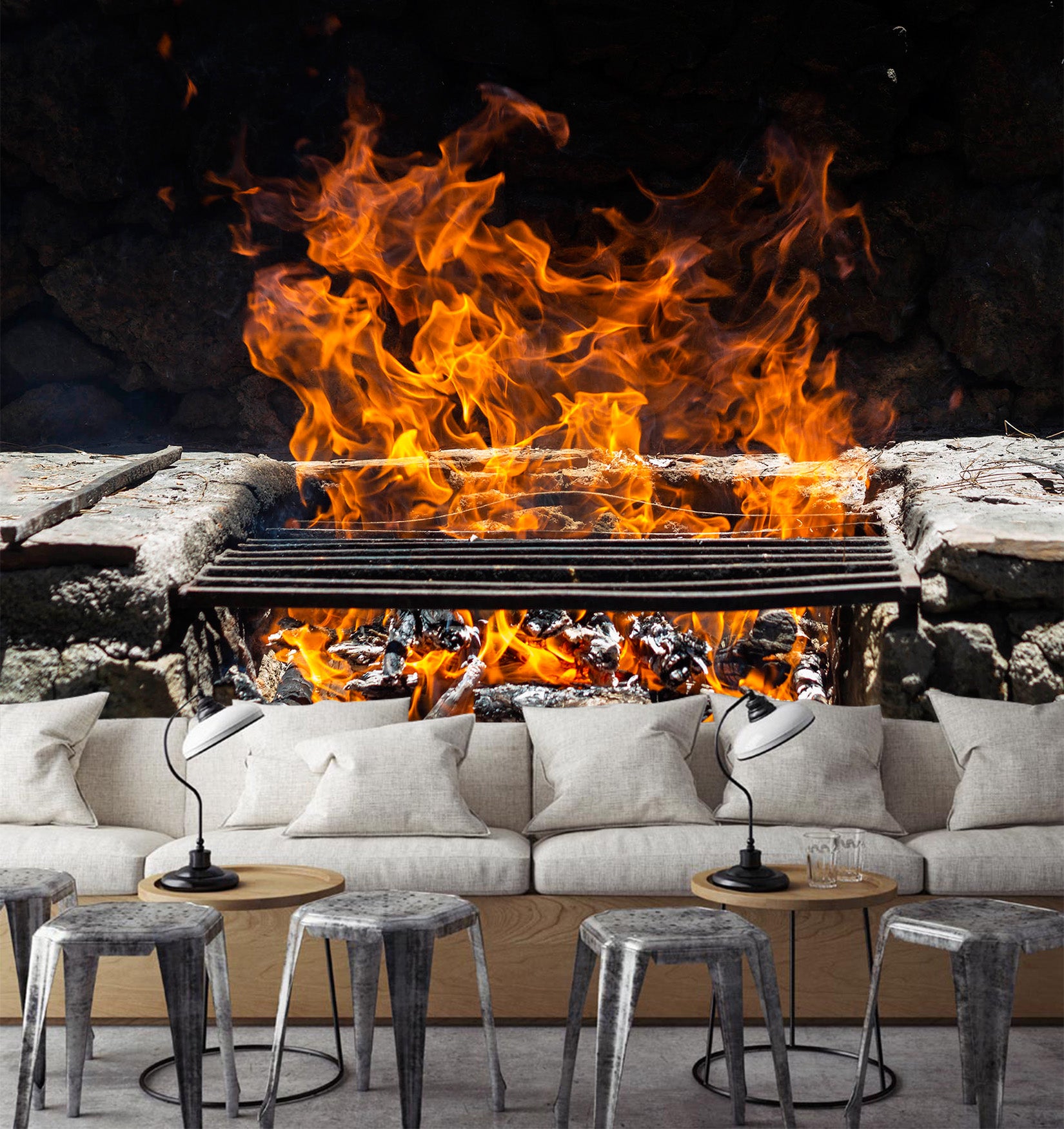 3D Flame 1415 Wall Murals