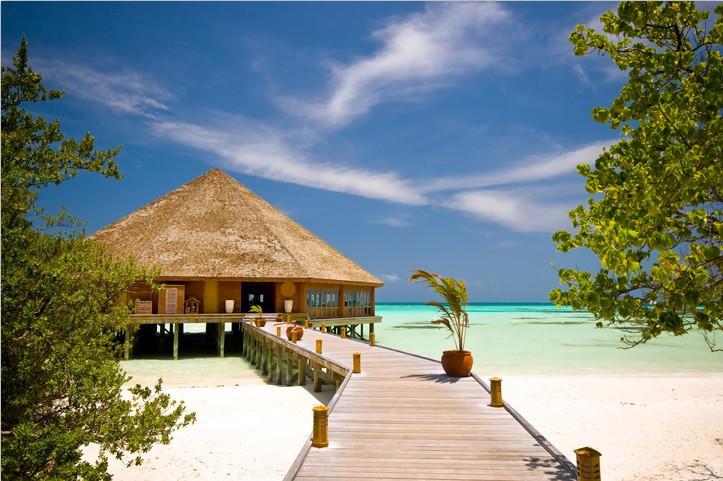 Beach Wooden Bungalow Wallpaper AJ Wallpaper