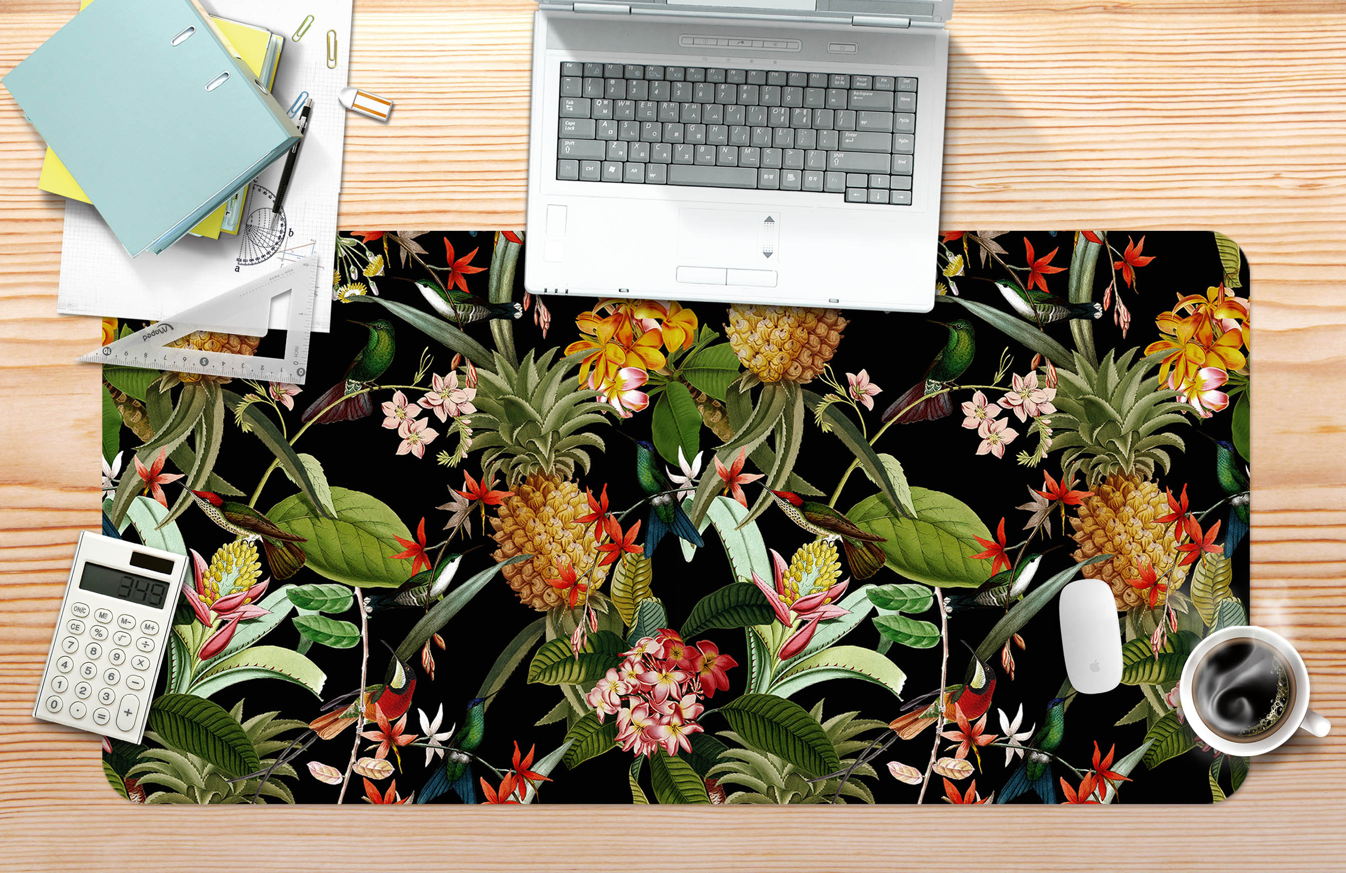 3D Pineapple Leaves 120196 Uta Naumann Desk Mat