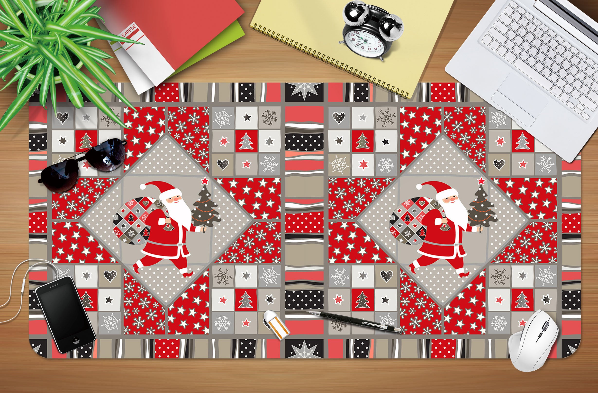 3D Santa Claus 53241 Christmas Desk Mat Xmas