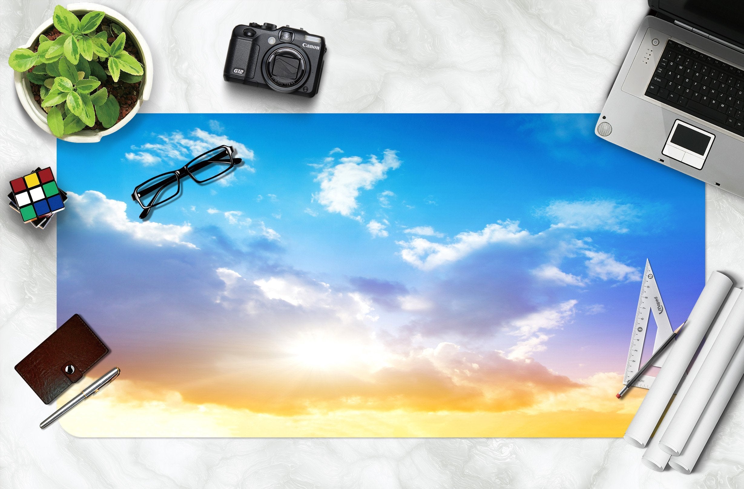 3D Sky Sunshine 198 Desk Mat Mat AJ Creativity Home