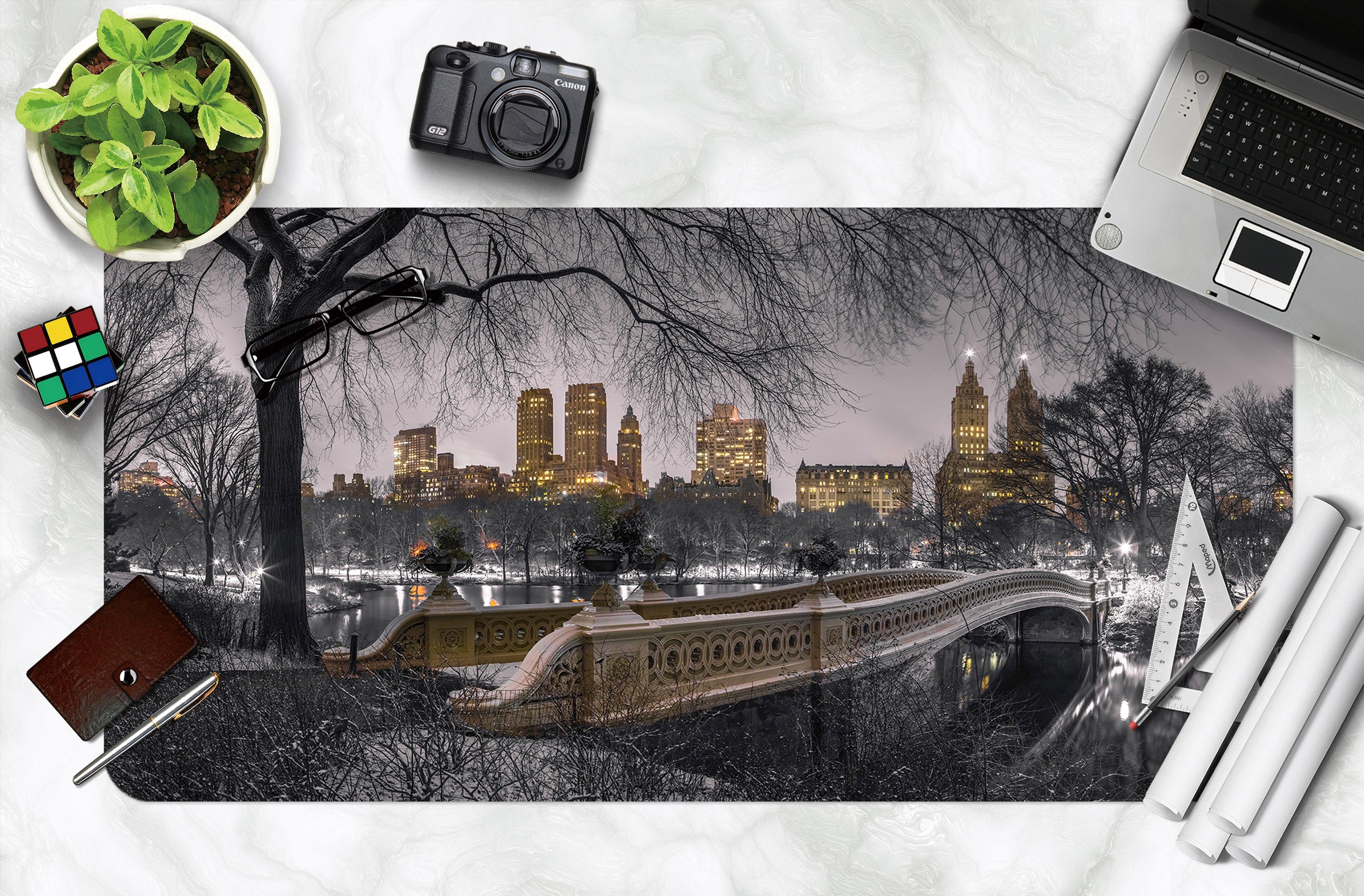 3D Bridge Tree 7747 Assaf Frank Desk Mat