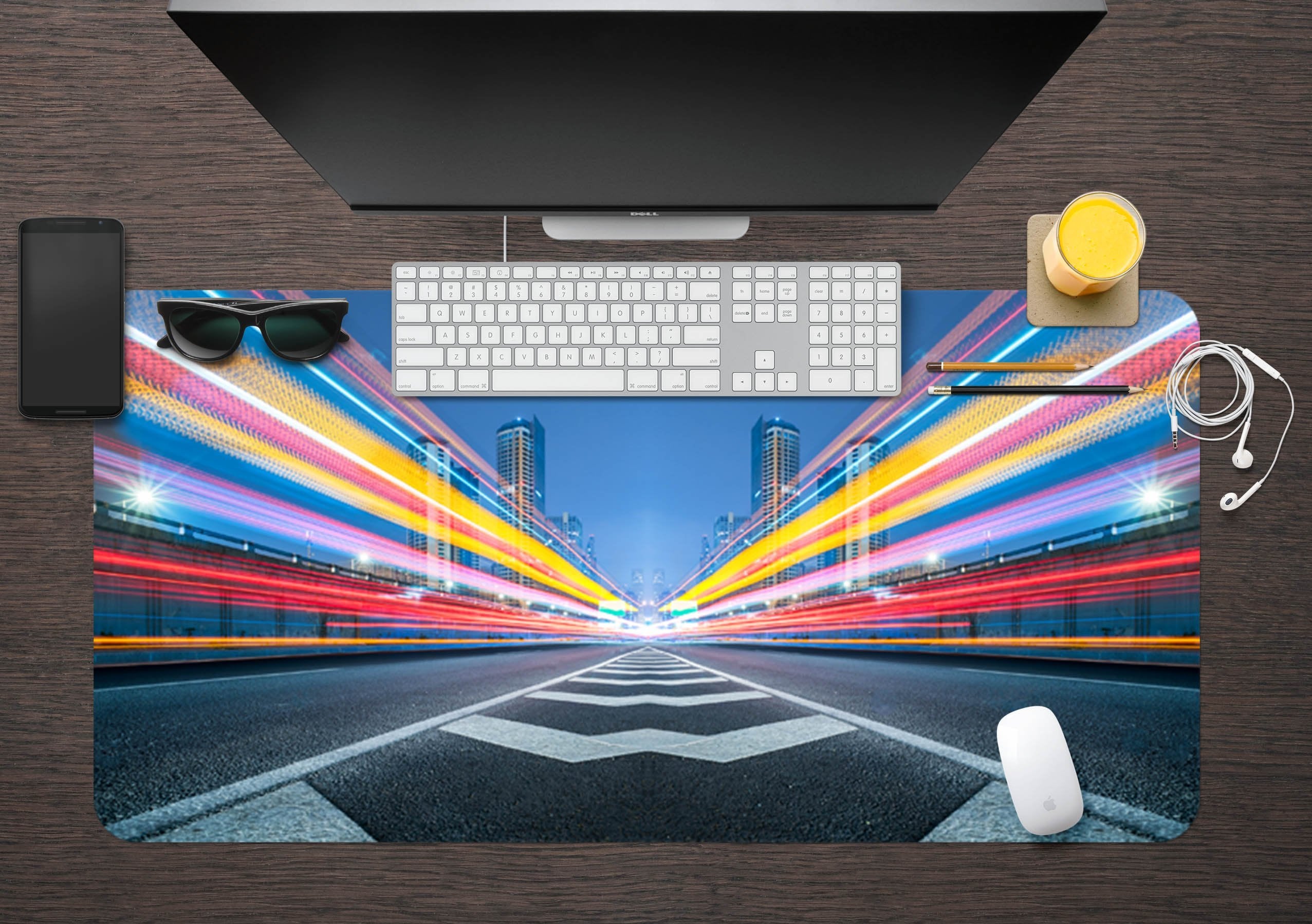 3D Highway Building 007 Desk Mat Mat AJ Creativity Home