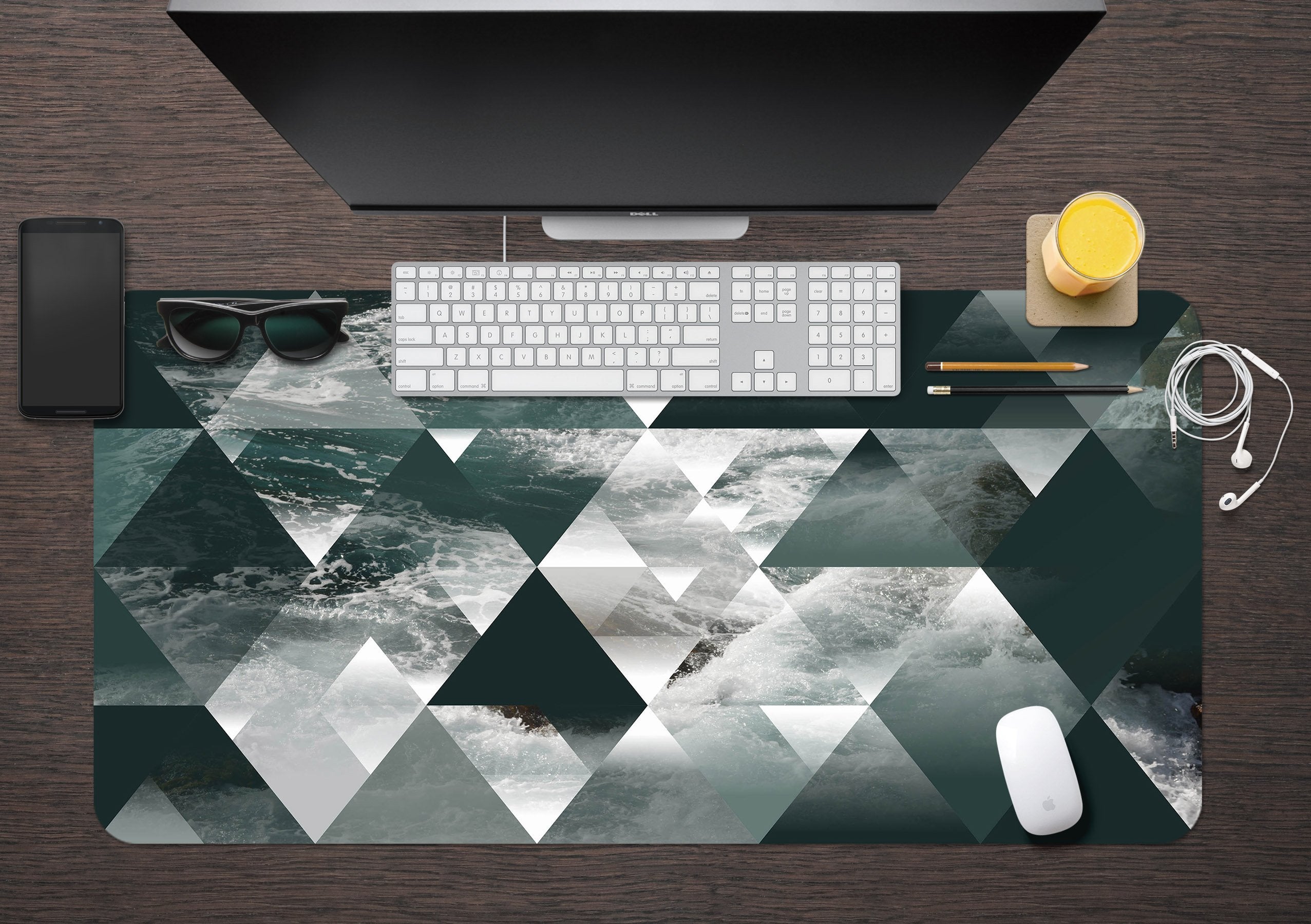3D Triangle Sea 145 Desk Mat Mat AJ Creativity Home