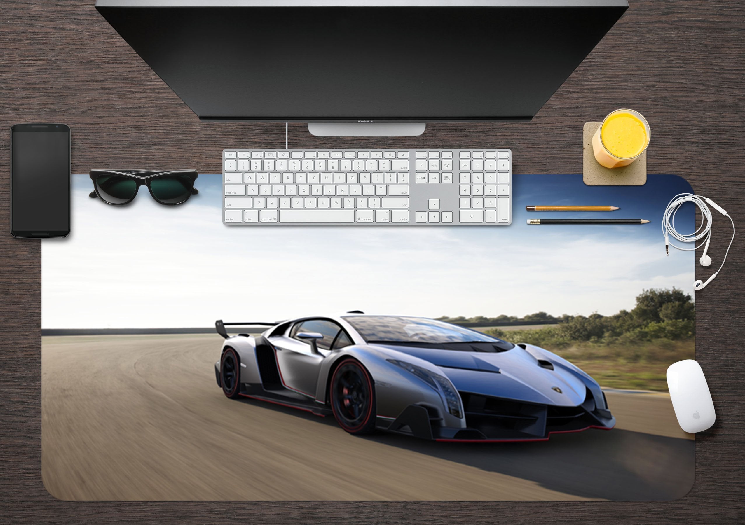 3D Road Sports Car 054 Desk Mat Mat AJ Creativity Home