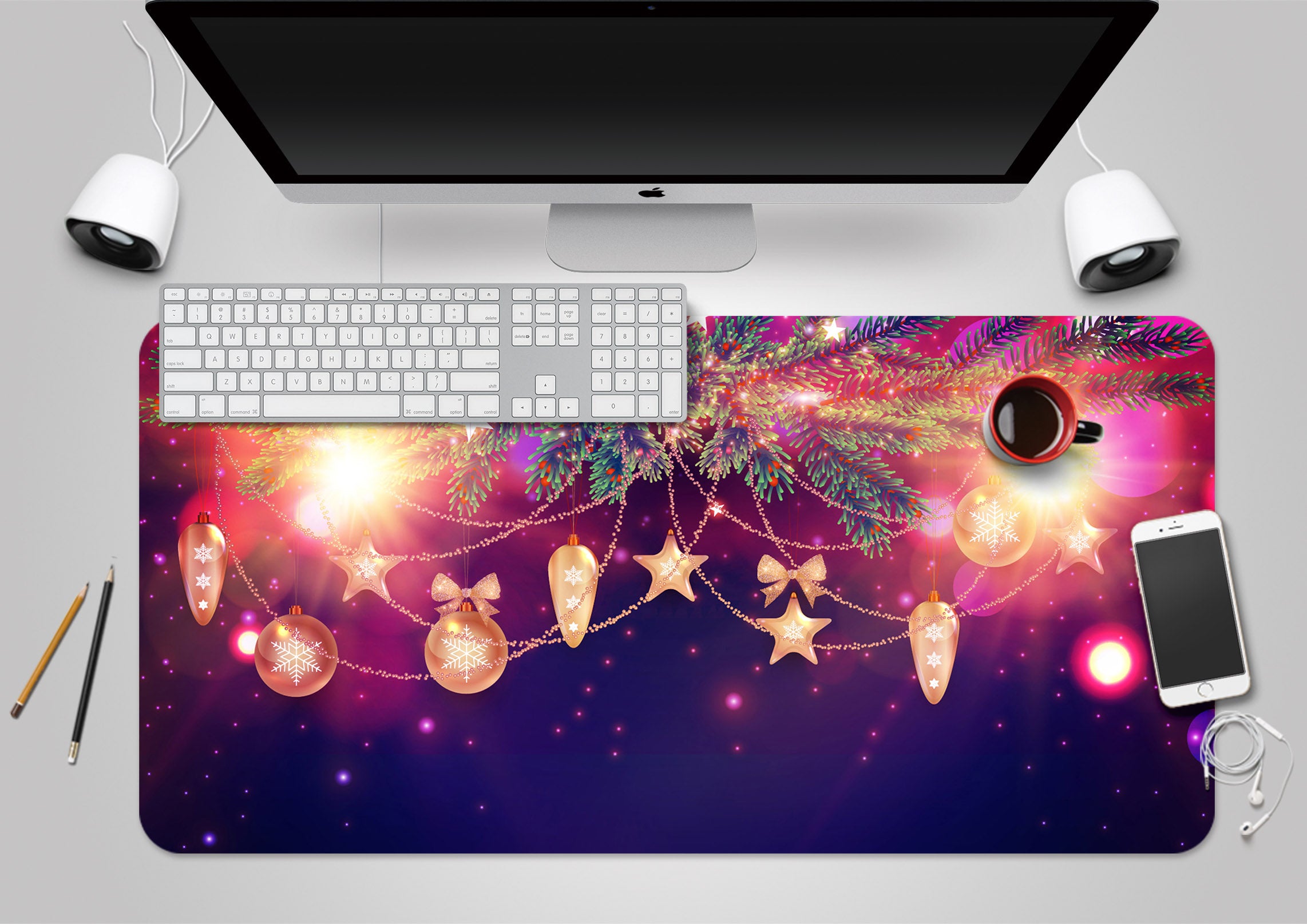 3D String Lights 53194 Christmas Desk Mat Xmas