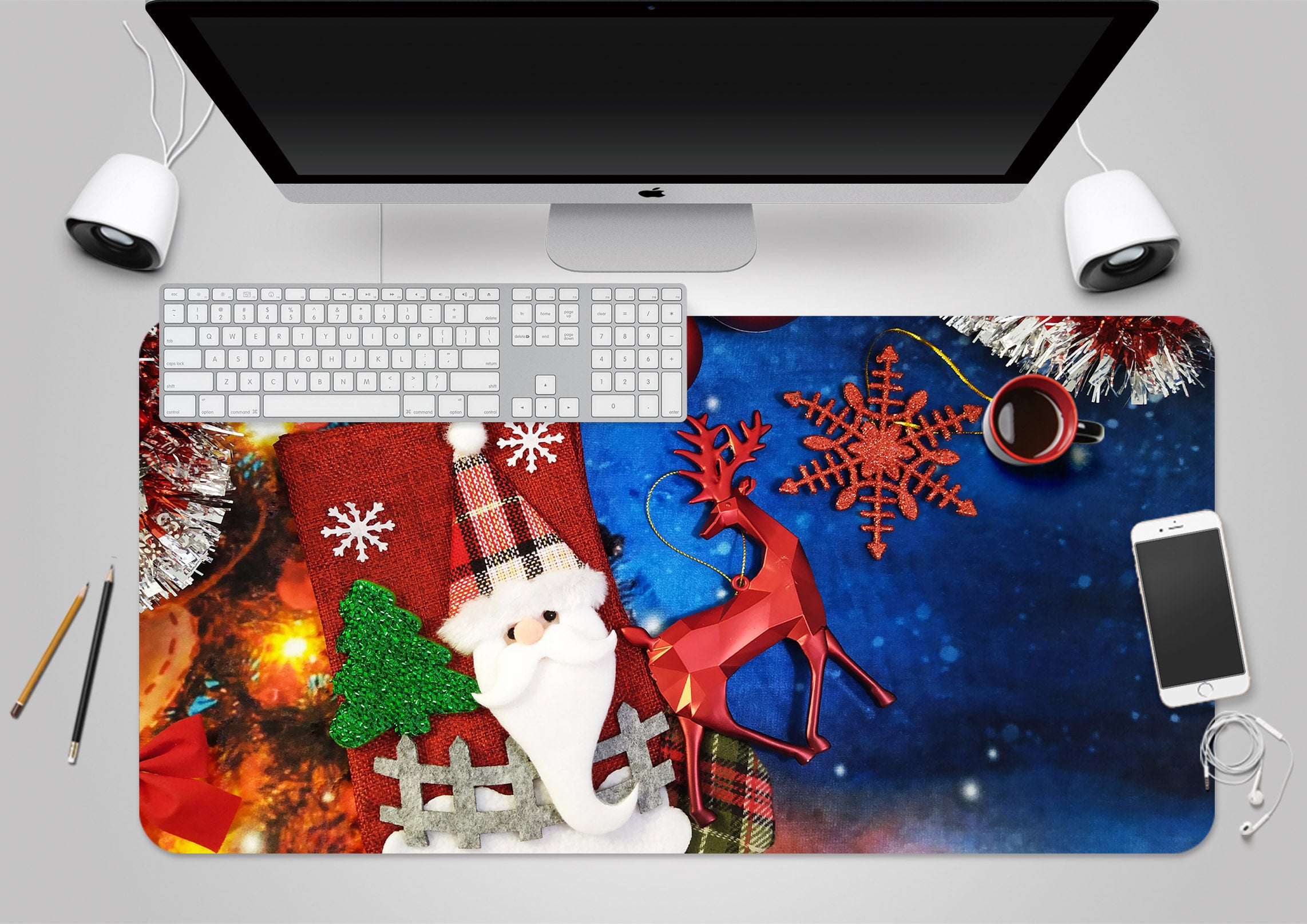 3D Santa Claus 53251 Christmas Desk Mat Xmas