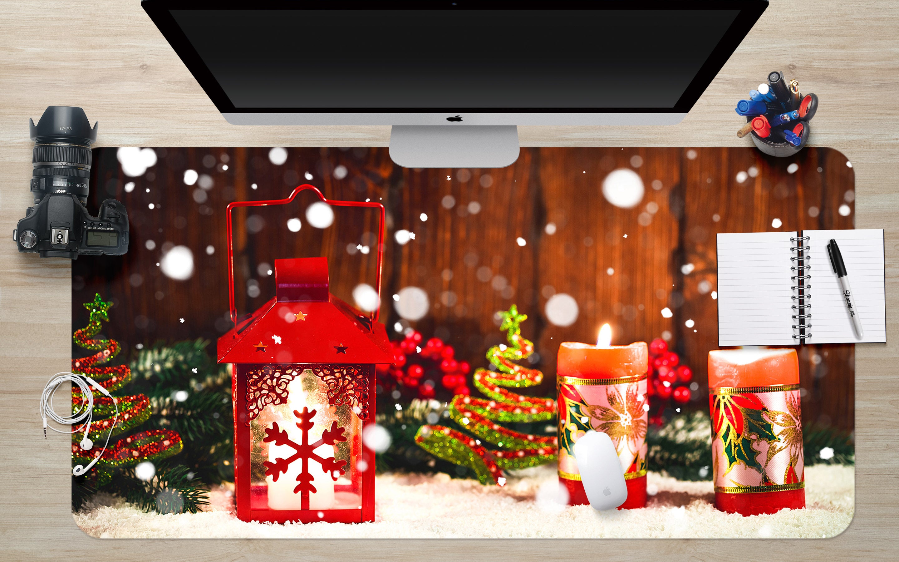 3D Snow Lamp 53211 Christmas Desk Mat Xmas