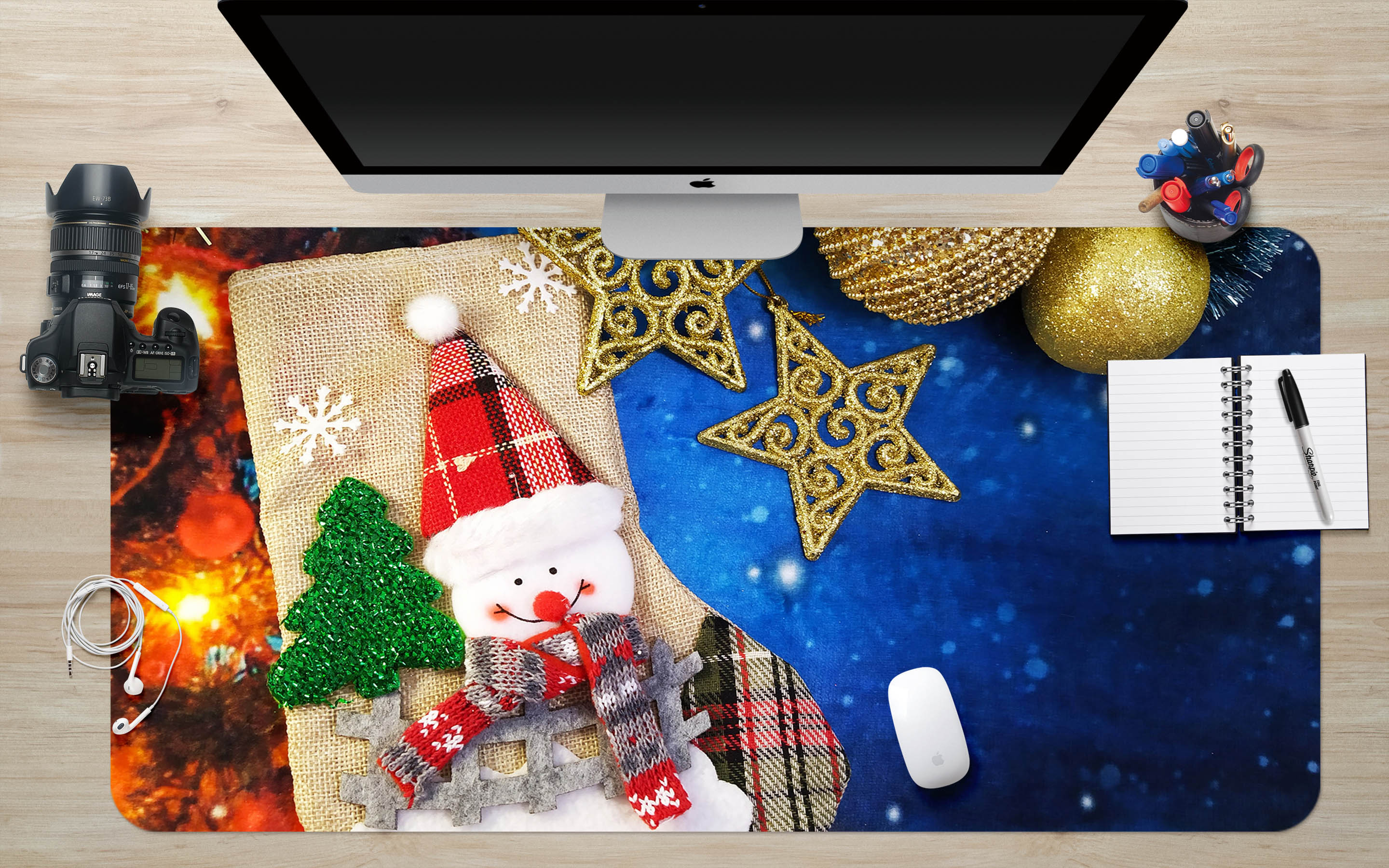 3D Snowman 53250 Christmas Desk Mat Xmas