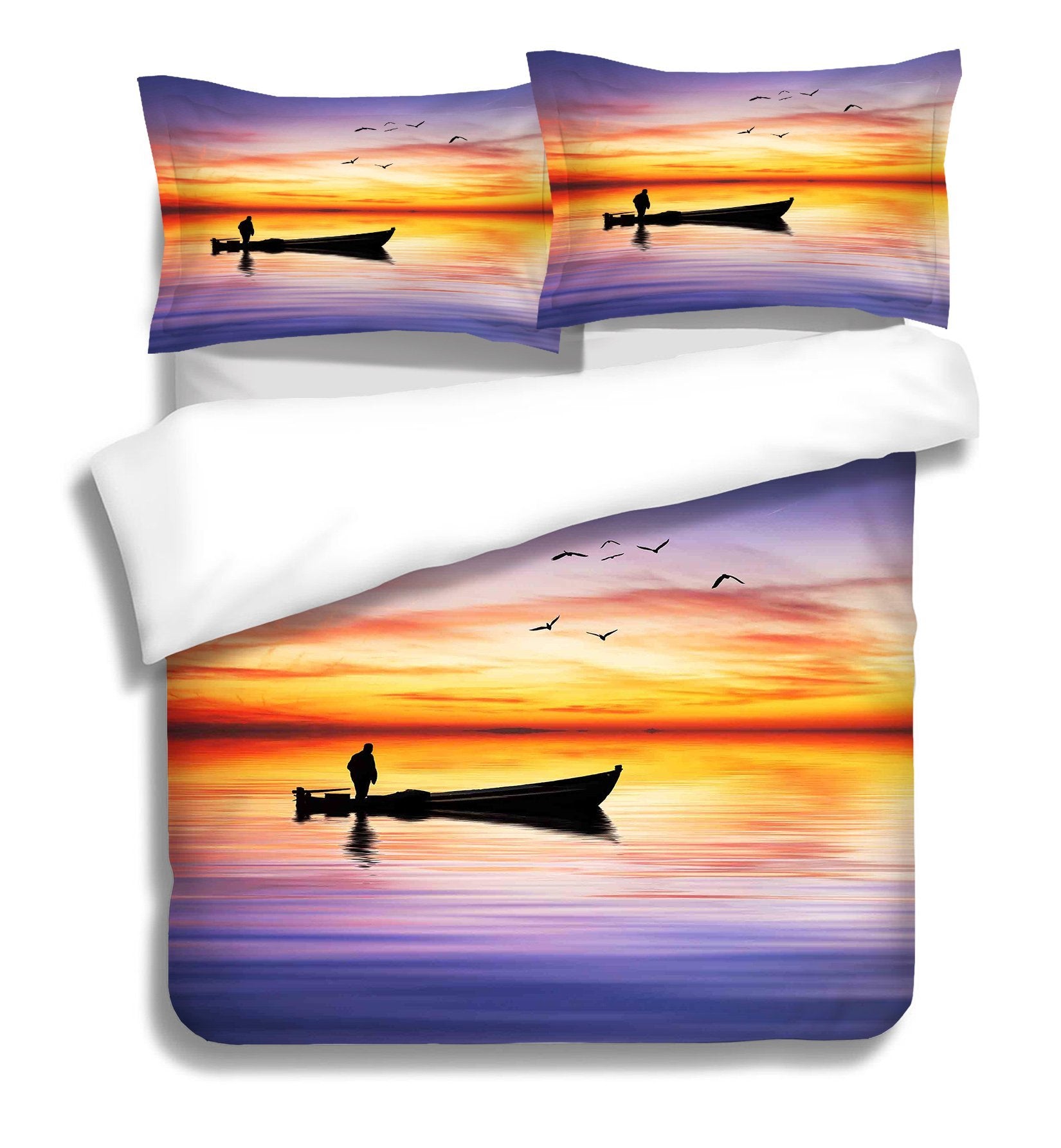 3D Dusk Ferry 182 Bed Pillowcases Quilt Wallpaper AJ Wallpaper