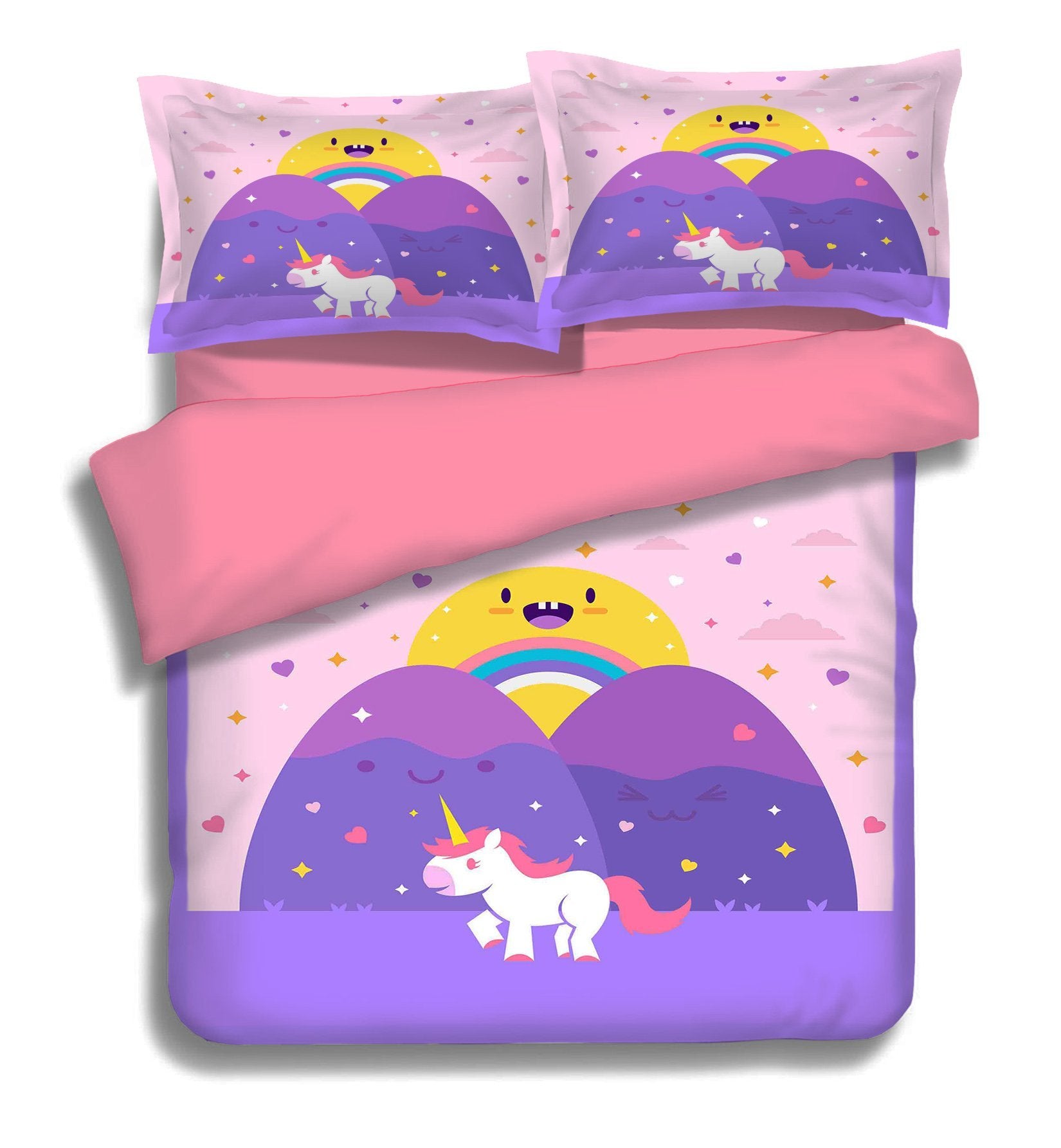 3D Horse Cartoon 026 Bed Pillowcases Quilt Wallpaper AJ Wallpaper
