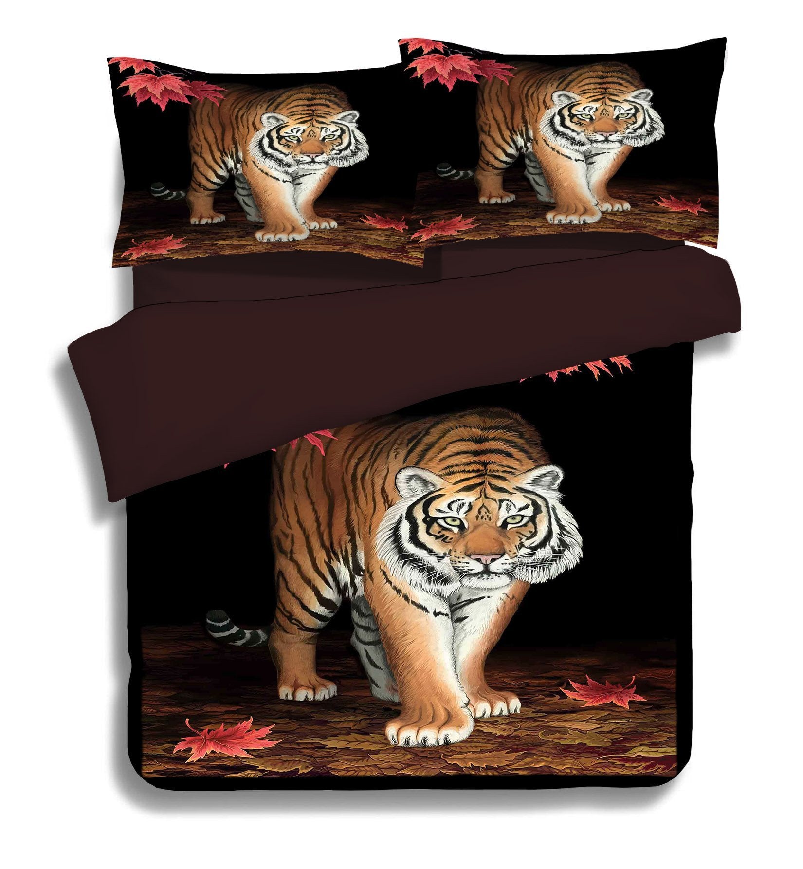 3D Tiger Leisurely 132 Bed Pillowcases Quilt Wallpaper AJ Wallpaper