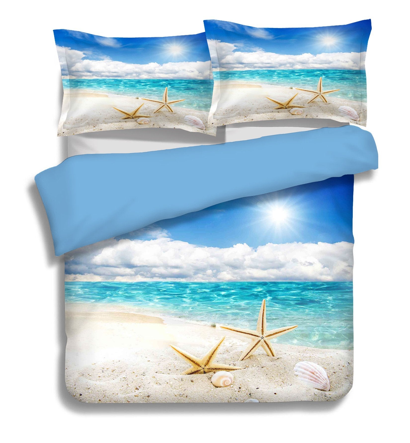 3D Starfish Sunshine 027 Bed Pillowcases Quilt Wallpaper AJ Wallpaper