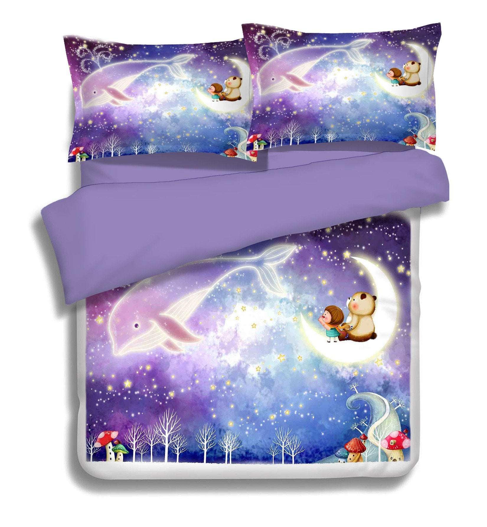 3D Whale Star 172 Bed Pillowcases Quilt Wallpaper AJ Wallpaper