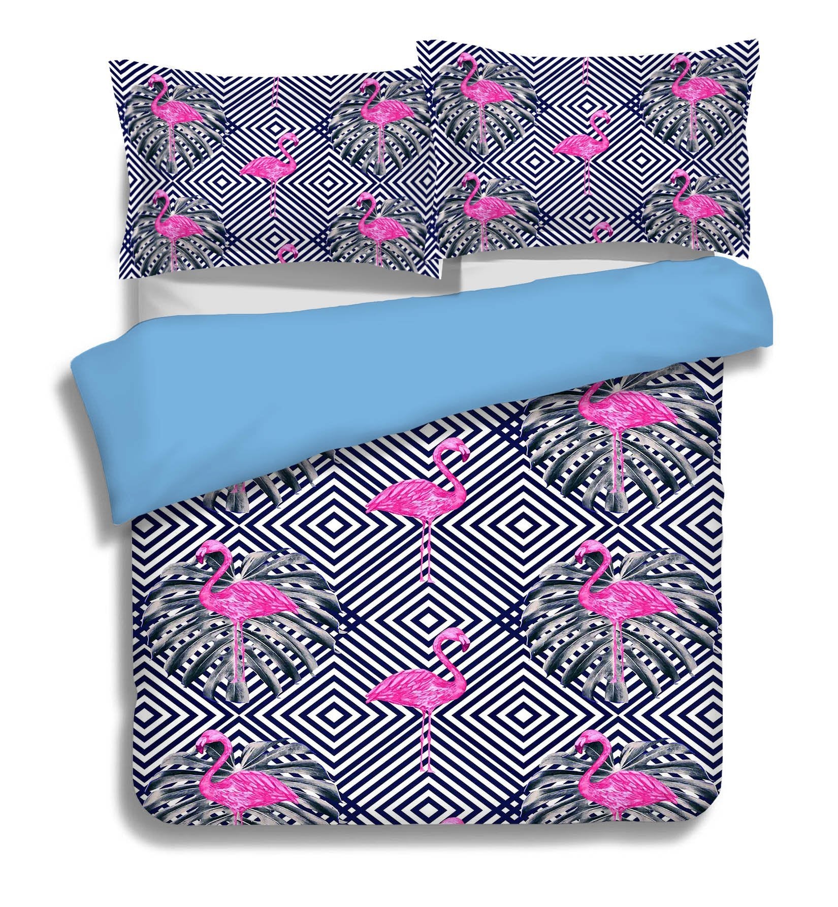 3D Flamingo Plants 040 Bed Pillowcases Quilt Wallpaper AJ Wallpaper