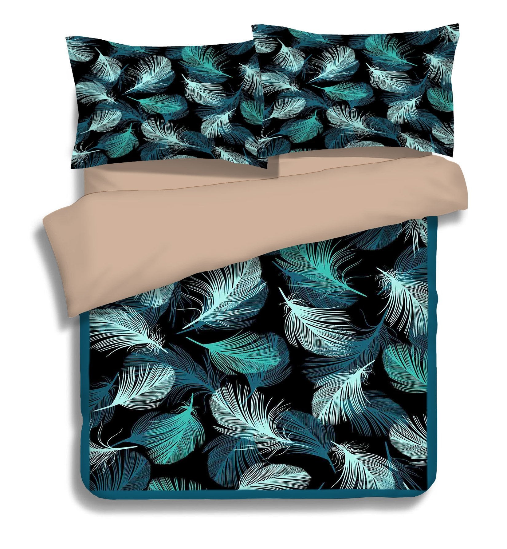 3D Scattered Feathers 017 Bed Pillowcases Quilt Wallpaper AJ Wallpaper