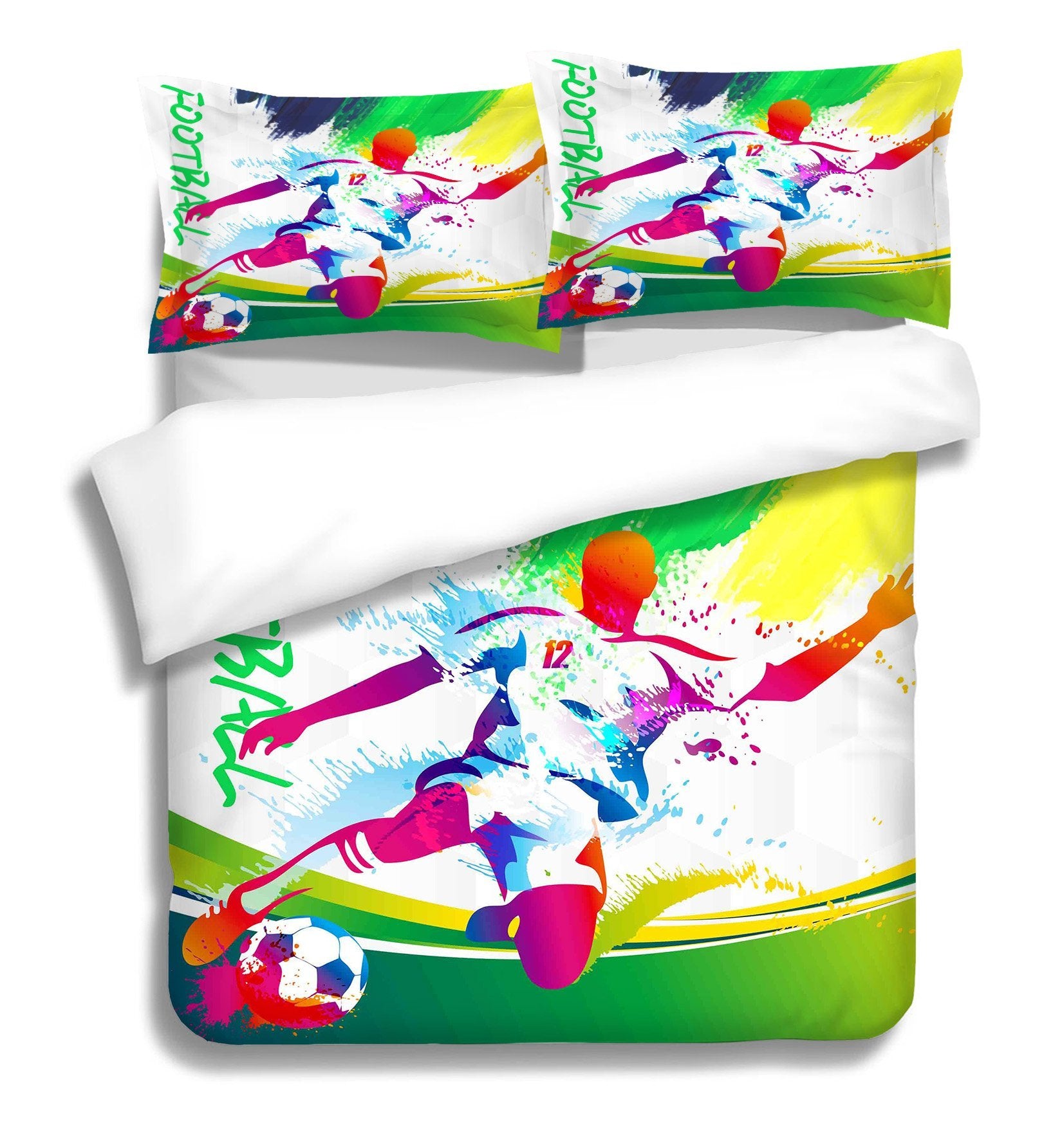 3D Play Football 136 Bed Pillowcases Quilt Wallpaper AJ Wallpaper