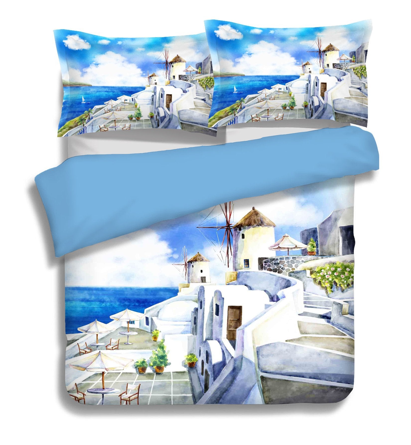 3D Aegean Sea 084 Bed Pillowcases Quilt Wallpaper AJ Wallpaper