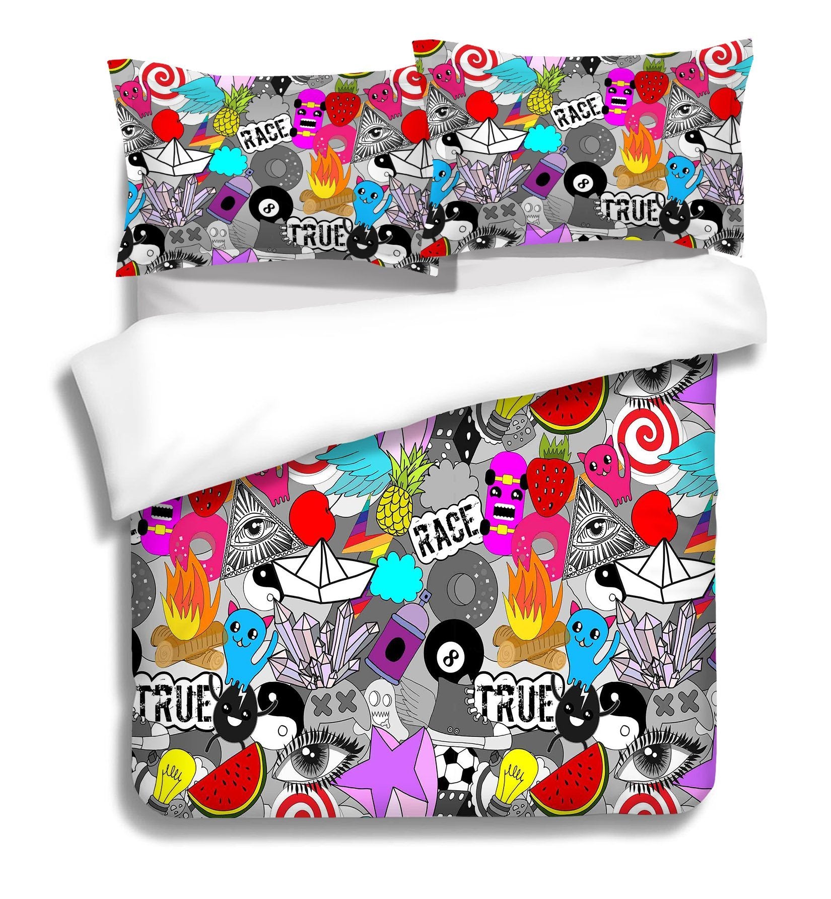 3D Eye Watermelon 054 Bed Pillowcases Quilt Wallpaper AJ Wallpaper