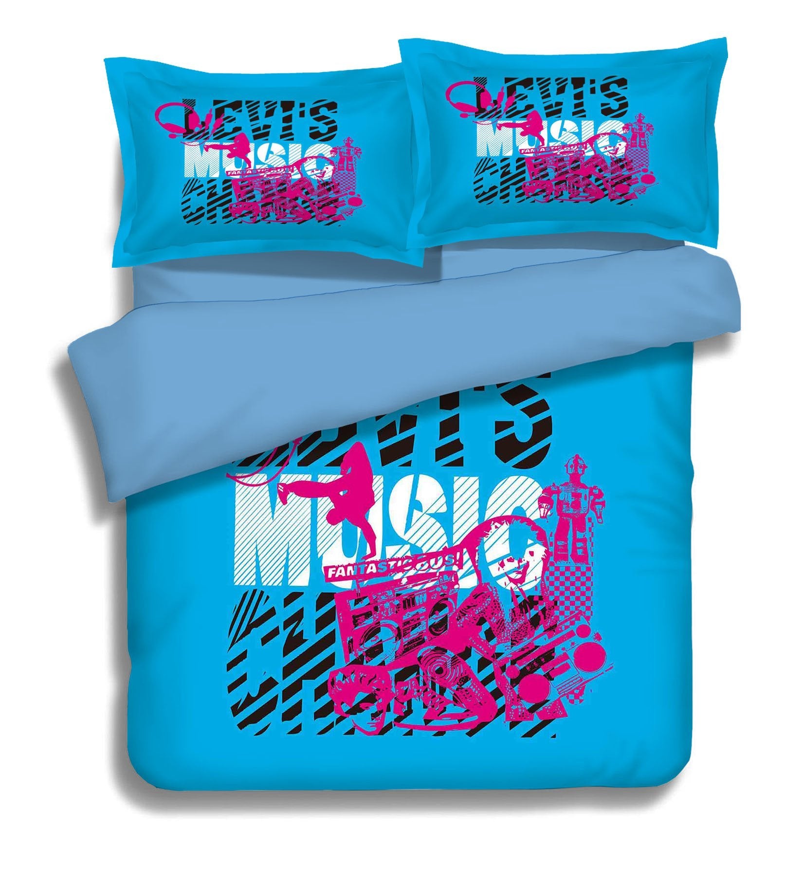 3D Color Headphones 020 Bed Pillowcases Quilt Wallpaper AJ Wallpaper