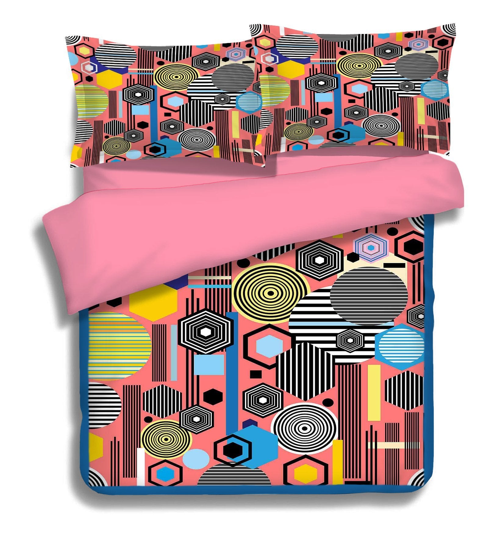 3D Circle Color 078 Bed Pillowcases Quilt Wallpaper AJ Wallpaper