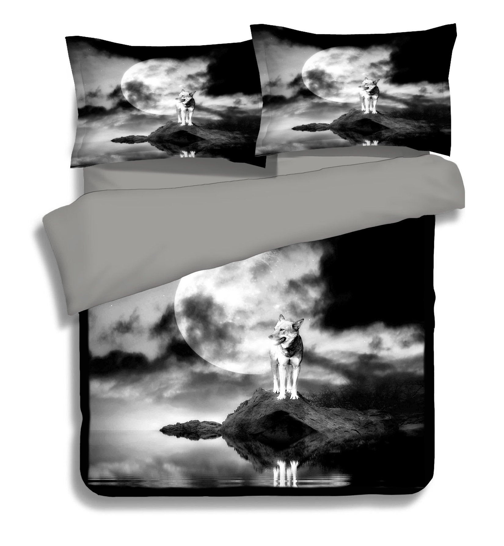 3D Moon Dark Clouds 128 Bed Pillowcases Quilt Wallpaper AJ Wallpaper