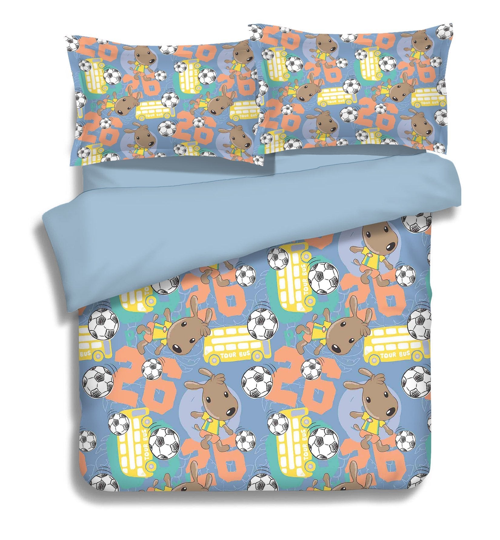 3D Dog Playing Football 325 Bed Pillowcases Quilt Wallpaper AJ Wallpaper