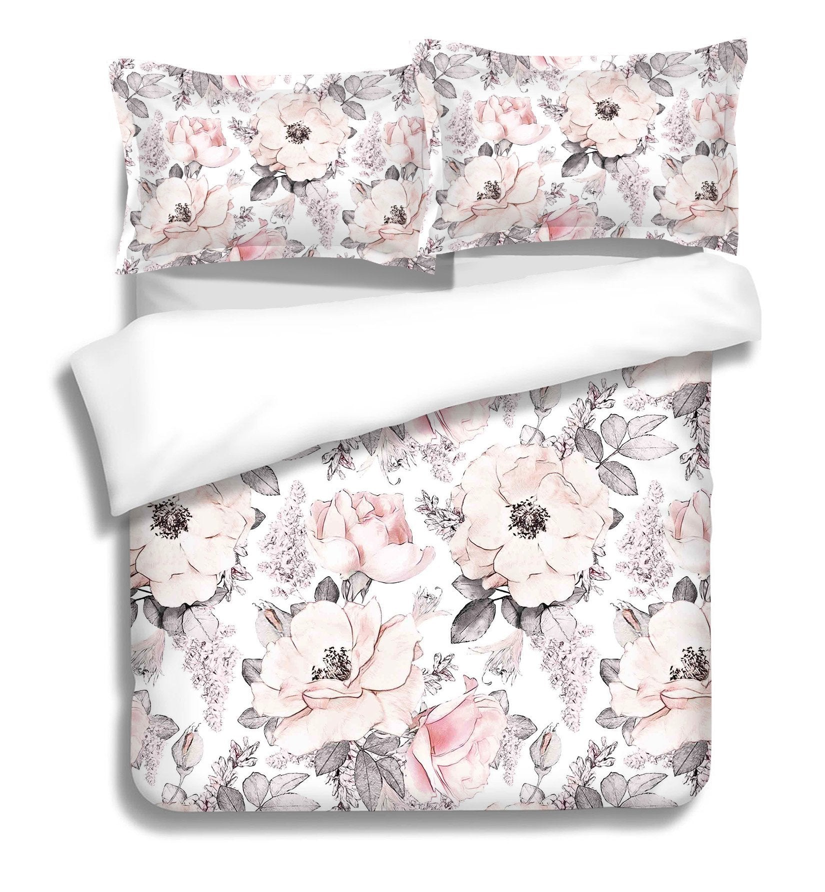 3D Sketch Flower 057 Bed Pillowcases Quilt Wallpaper AJ Wallpaper