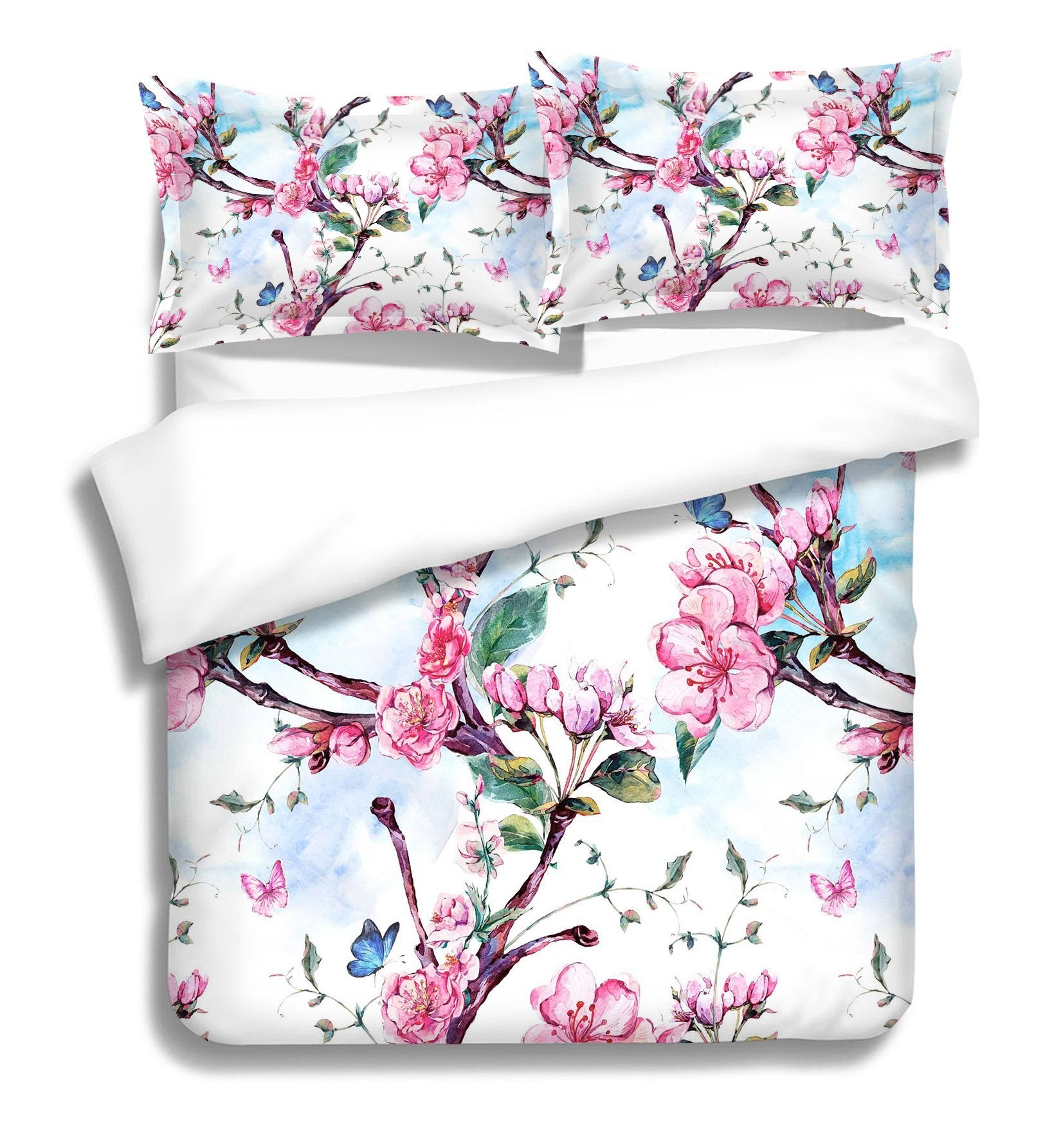 3D Flowers Trees Butterflies 295 Bed Pillowcases Quilt Wallpaper AJ Wallpaper